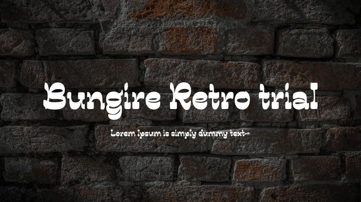 Bungire Retro trial Font