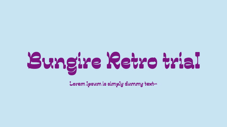 Bungire Retro trial Font