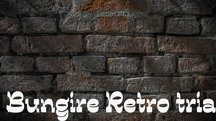 Bungire Retro trial Font
