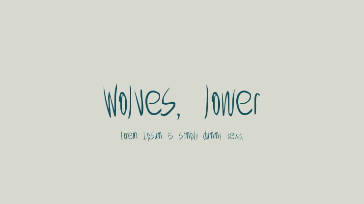 Wolves, lower Font