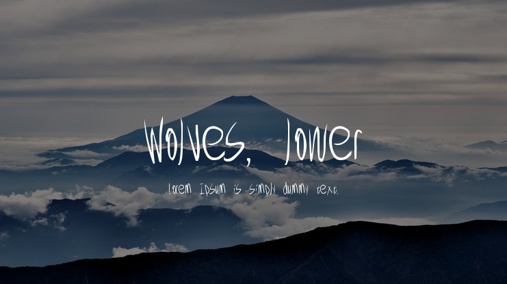 Wolves, lower Font