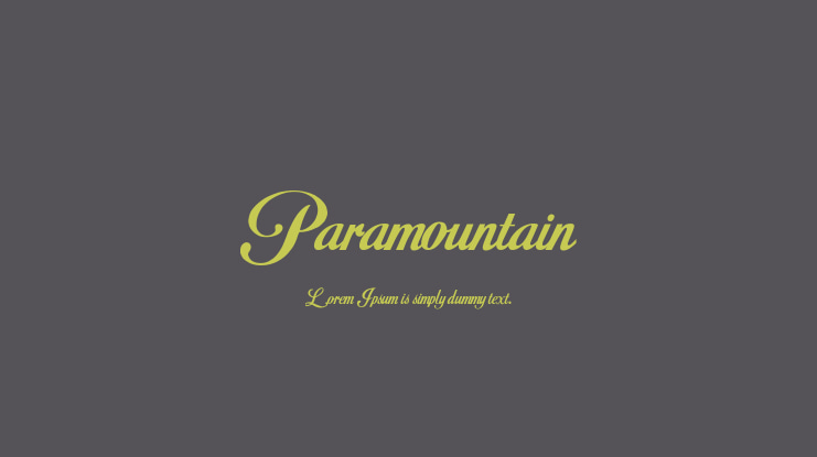 Paramountain Font