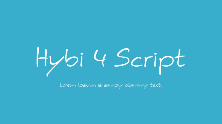 Hybi 4 Script Font