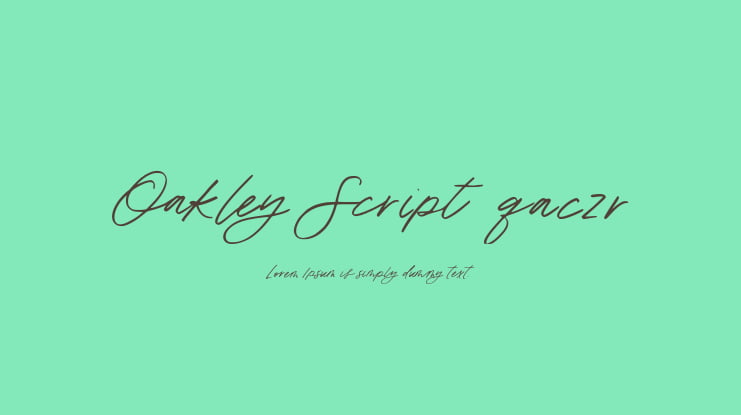 Oakley Script_qaczr Font