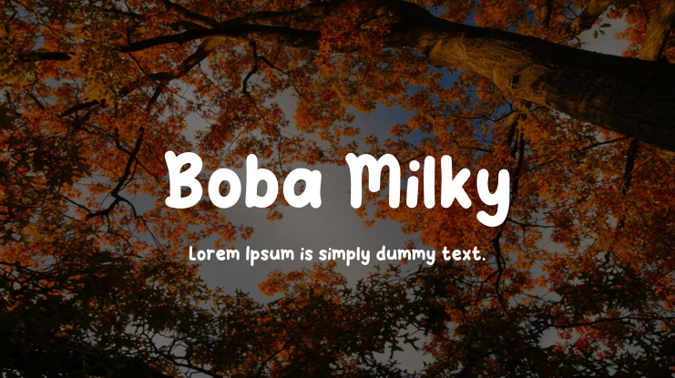 Boba Milky Font
