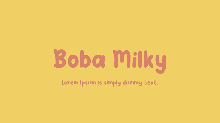 Boba Milky Font