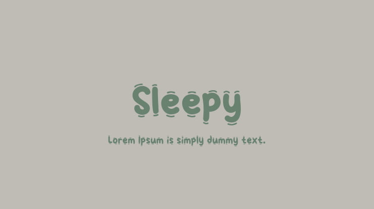 Sleepy Font