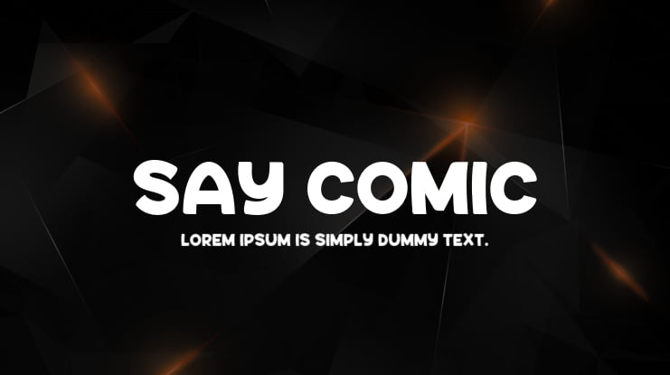 Say Comic Font