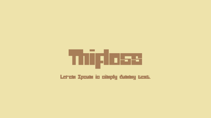 Thifloss Font