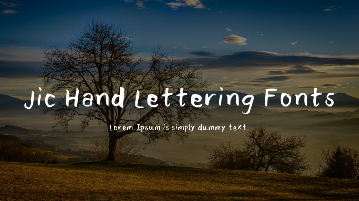 Jic Hand Lettering Fonts Font Family