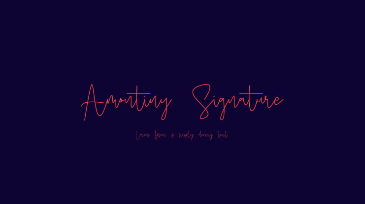 Amontiny Signature Font