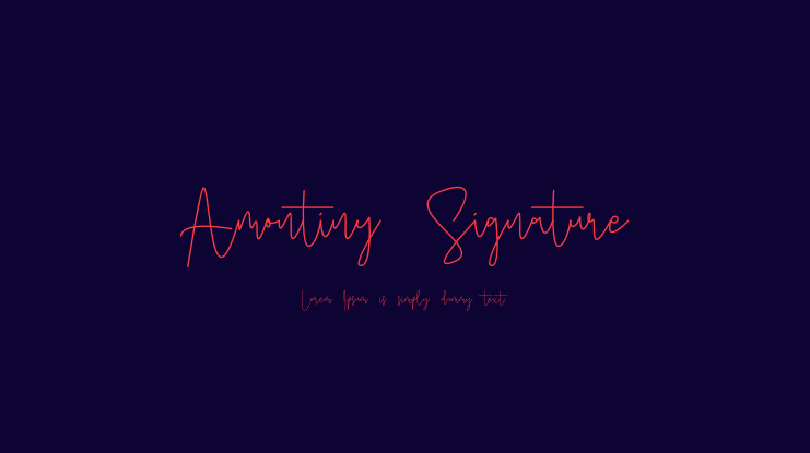 Amontiny Signature Font