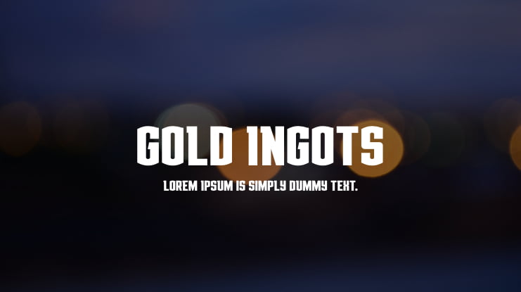 Gold Ingots Font Family