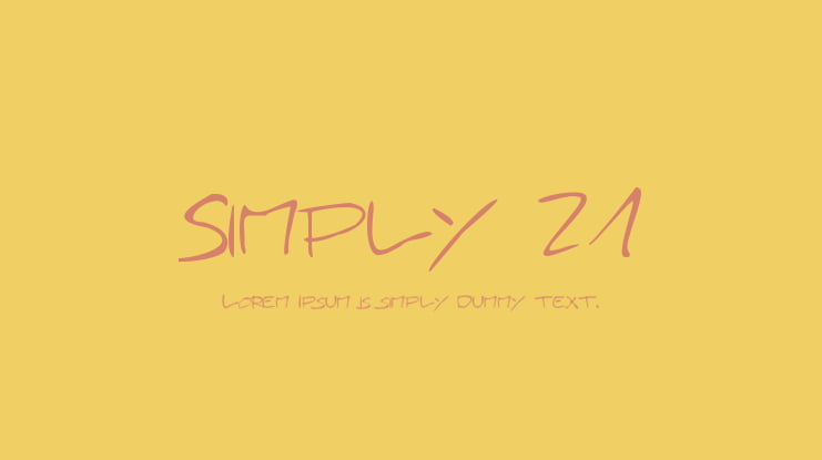 Simply 21 Font