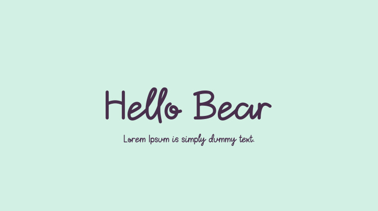 Hello Bear Font