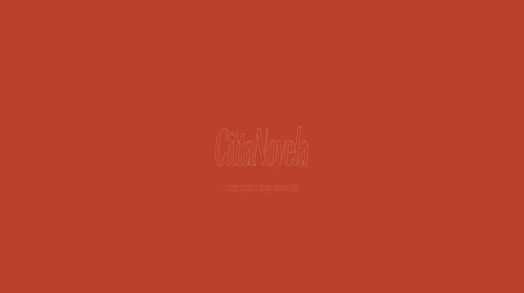 CittaNovela Font Family