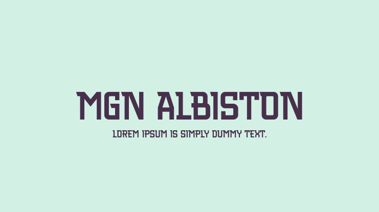 MGN Albiston Font Family
