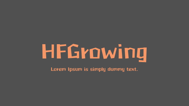 HFGrowing Font