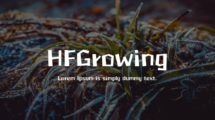 HFGrowing Font