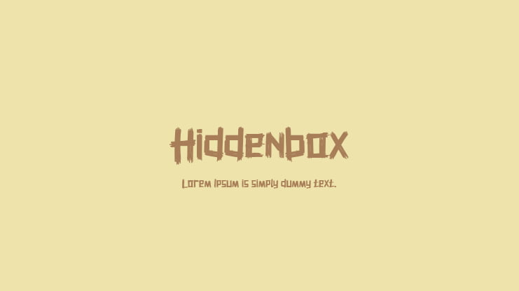 Hiddenbox Font