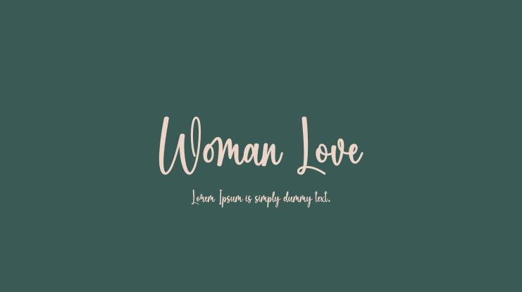 Woman Love Font