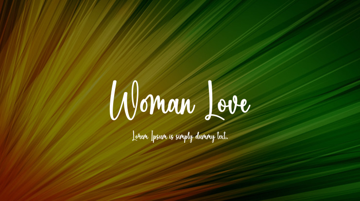 Woman Love Font