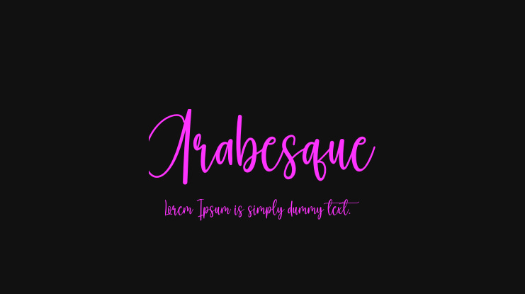 Arabesque Font