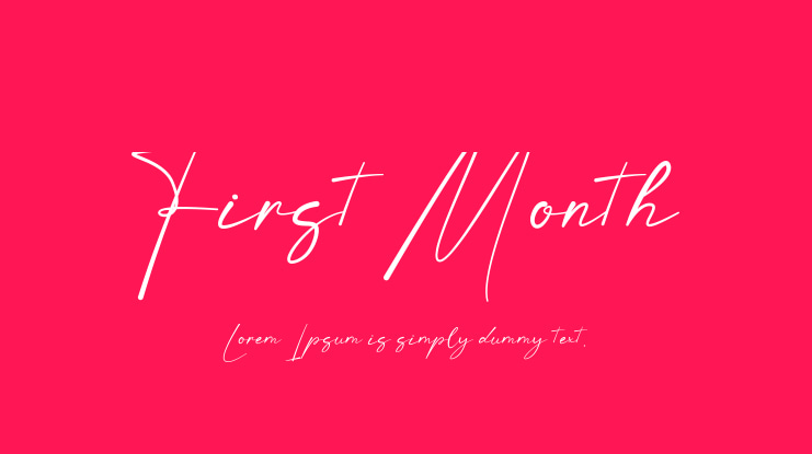 First Month Font