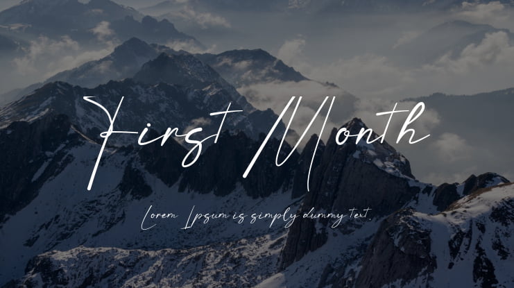 First Month Font