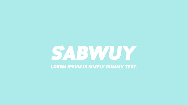 Sabwuy Font