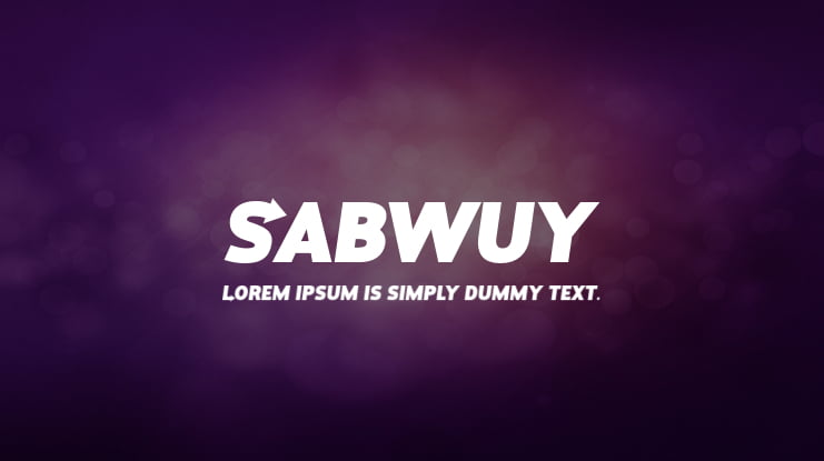 Sabwuy Font