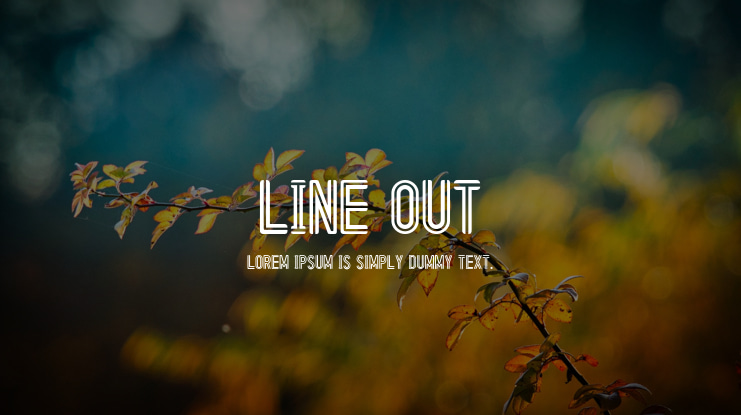 Line out Font