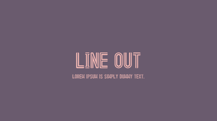 Line out Font