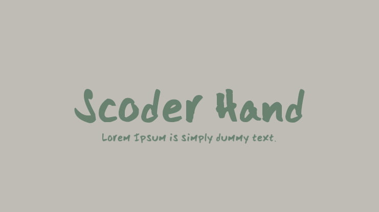 Scoder Hand Font