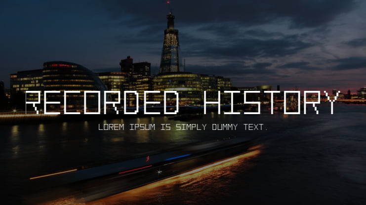 Recorded History Font