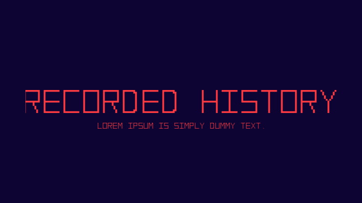 Recorded History Font