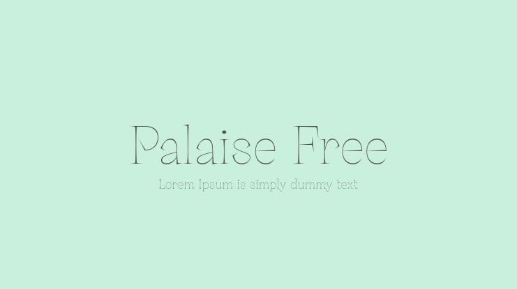 Palaise Free Font Family