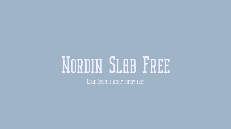 Nordin Slab Free Font Family