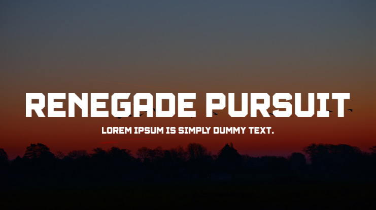 Renegade Pursuit Font