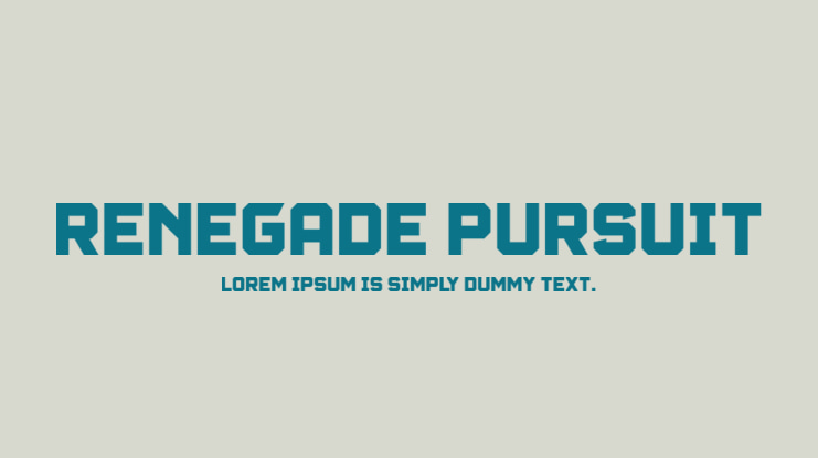 Renegade Pursuit Font