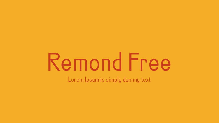 Remond Free Font