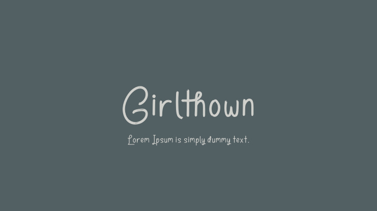 Girlthown Font