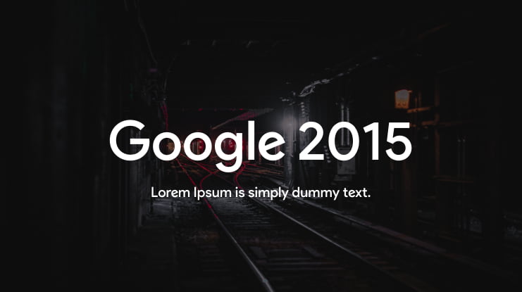 Google 2015 Font