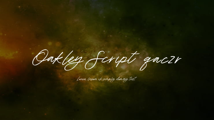 Oakley Script_qaczr Font