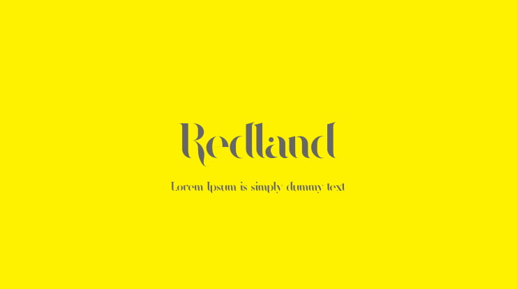 Redland Font