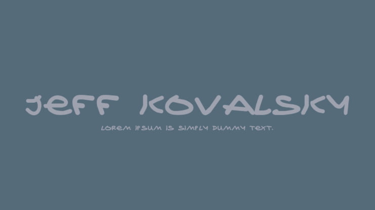 Jeff Kovalsky Font