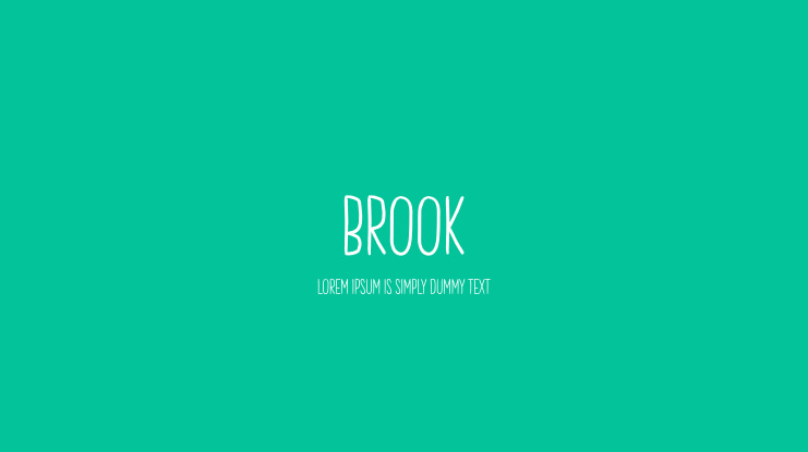 Brook Font