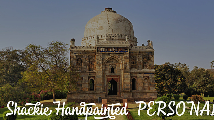 Shackie Handpainted PERSONAL Font