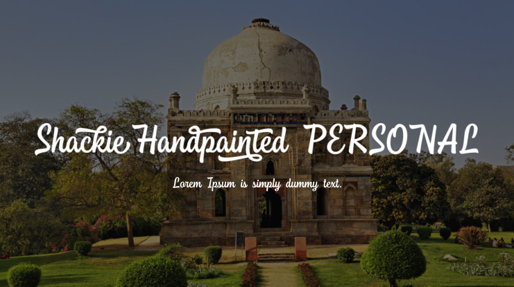 Shackie Handpainted PERSONAL Font