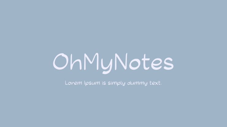OhMyNotes Font